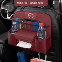 For Nissan X-Trail Qashqai Sentra Serena Tiida Teana Juke Micra Almera  Car Seat Organizer Backseat Large Capacity Storage Bag raudona