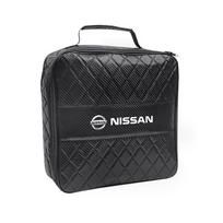 Car Trunk Leather Storage Bag NEV EV Charging Organizer Box For Nissan Qashqai J11 J12 Sylphy N7 Teana Note Navara Juke GTR Leaf