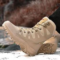 Size 36-46 High Tube Waterproof Non-slip Unisex Outdoor Combat Desert Boots Warm Winter Snow Boots Trekking Hiking Footwear 39