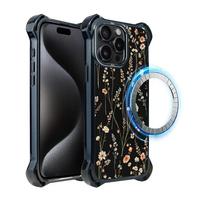 Etui Iphone 15 Pro Max Ibizu Dropguard Ultra Z Magsafe, Pastel Bloom, Północny Ogród