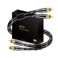 SKW Audiophile 6N Vienagyslis Varis 2RCA Garso Kabelis 0.5m