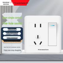 86-Type Wall-Mounted Switch & Power Socket Combo 220V