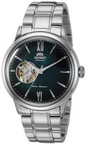 Orient Men's Helios Automatic Hand-Wound Open Heart Display Stainless Steel Green Modern