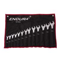 ENDURA 13-Piece Carbon Steel Double Open-End Wrench Set E1549