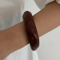 IngeSight.Z 3 Styles Punk Irregular Acrylic Resin Wide Thick Bangle Women Boho Geometric Bracelet Bangles Luxury Wedding Jewelry