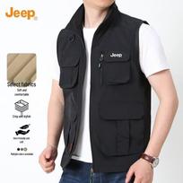 Men's JEEP Multi-pocket Mesh Fishing Vest 2XL juoda