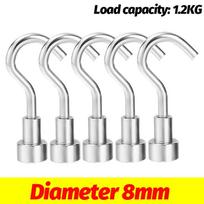 1/20PCS Magnetic Metal Hooks Multi Functional Wall Mounted Magnet Rack Kitchen Bathroom Strong Heavy Duty Hook Home Storage Tool 1PC