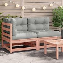 Vidaxl Sofa Ogrodowa Z Poduszkami, 2-Osobowa, Lite Drewno Daglezjowe