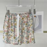 Women's Cotton Silk Wide-Leg Pajama Pants - Summer Casual Japanese Style, Plus Size Option, Outerwear Shorts One Size (40-75 kg)