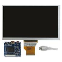 7 colių AT070TN90 LCD ekranas, monitoriaus tvarkyklės valdymo plokštė, skirta Raspberry Banana / Orange Pi mini kompiuteriui Display+drive board juoda