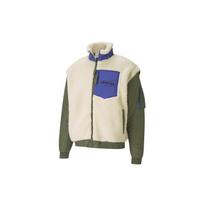 Puma X Attempt Color-Block Lambswool-Lined Warm Jacket Men Jackets Army-Green 598257-75 XS