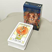 Smalsių kelionių Tarot sudarytas iš žavių akvarelinių iliustracijų 78 vnt kortelės 10,3 * 6 cm