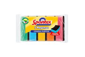 Indų kempinės SPONTEX, juoda fibra, didelės, 10,5 x 5,8 x 17,5 cm, 5 vnt.