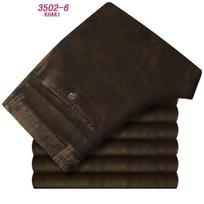 Rudens žiemos aksominės velvetinės kelnės Vyriškos verslo laisvalaikio kelnės Laisvos elastinės vidutinio amžiaus tiesios vilnos storos velvetinės kelnės 30