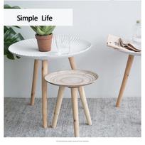 40x42cm/50x42cm Mini Wood+MDF Small Nordic Coffee Tables Minimalist Art Living Room Decoration Small Side Tables S