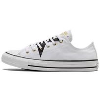 Converse Chuck Taylor All Star Spalvų Blokas Žvaigždė Žemi Drobės Batai Unisex Sportbačiai Balti Juodi A02579C 36.5