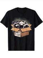 Adopt A Cat Shirt Raccoon Opossum Skunk Adopt A Street Cat T-Shirt XL