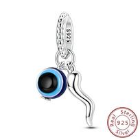 100% Silve Charms Beads Rotating Eye Praying Hands Jesus Cross Charms For Original Bracelet Pendant Woman Jewelry