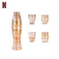 Wuzuo Golden Carp Glass Water Cup Set auksinė