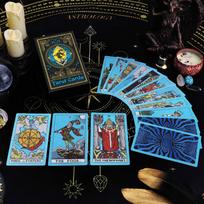 Gold Foil Waite Tarot Cards: Waterproof PVC Deck for Beginners & Board Games.