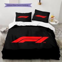 Formula 1 Pattern Bedding,Quilt Set Quilt Cover Pillowcase Home Birthday Gift (1 * duvet cover + 2 * pillowcase, without core) 135x200cm
