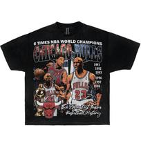 Chicago Bulls 6x World Champions Boxy Vintage Basketball Shirts Streetwear Y2K L