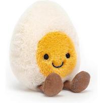 Amuseable Boiled Egg Plush - Small Happy Food Toy 3.25 x 5.5 in