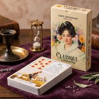 Classique Lenormand Deck 9*6cm - 37 Vintage Style Divination Cards - Classic Portuguese Edition Double-embossed Cardstock