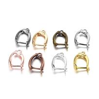 6-12Pcs/lot Gold Color French Earring Hooks Lever Back Open Loop Setting for DIY Earring Clips Clasp Jewelry Making Accessories 6pcs