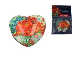 Magnes Na Lodówkę Serce Van Gogh Maki W Wazonie Sztuka Prezent Carmani