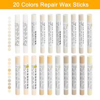 20Pcs Wood Filler Stick Furniture Repair Wax Crayons Kit Touch Up Furniture Markers for Covering Scratches Holes Wooden Floor