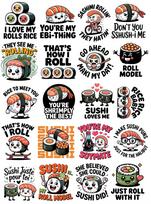20pcs Kawaii Self-made Cartoon Cute Sushi English Quotes Stickers/ Beautiful Stickers /decorative Sticker /DIY Craft Photo Album