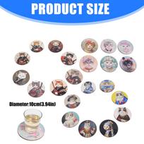 Handcrafts Wood Drink Coaster Cup Protectors Mat For Coffee Tea Cups With Lovely Pattern for Home Office Decoration
