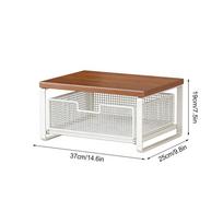 Printer Stand Space Saving 2-Tier Organizer Home Printer Stand Small Table For Home School Kitchen Counter Workstation Craft