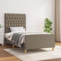 Vidaxl Rama Łóżka Bez Materaca Taupe 90X200 Cm Tkanina