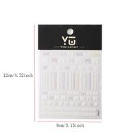 1Pcs Love Heart Bow Self Adhesive Nail Stickers Embossed Knitting Bow Nail Art Decals Decor Accessories