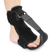 Breathable Foot Drop Support with Adjustable Lifting Strap and Aluminum Plate Black