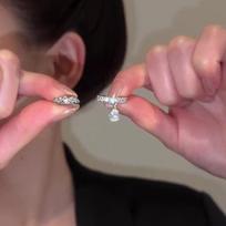 Luxurious Water Drop Cubic Zirconia Ear Clip: Delicate, Unique Design, No Piercing Needed.