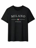 Unisex's Printed Drop Shoulder Relaxed Fit Round Neck T-Shirt L