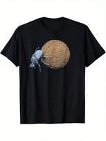 Dung Beetle Pushing Dung Ball Unisex T-Shirt S