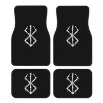 Zero Kaisen Anime Print Car Floor Mats of 4 Pieces Anti Slip Front Rear Foot Mats Universal Car Accessories for SUV Van Truck