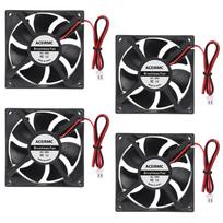 ACEIRMC 8025 Cooling Fans, 4-Pack, 80x80x25mm, DC 24V Brushless, XH2.54 2-Pin, for DIY PC Computer Cases (24V 2-Pin)