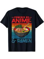 Powered By Anime & Ramen Love Anime Noodles Unisex T-Shirt S
