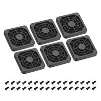 PATIKIL 40mm Cooling Fan Filter, Fan Dust Filter, Vent Grille Protection Cover, 6 Pieces with Screws, for ABS Fan Protection, DIY, Black