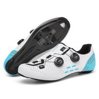 Silver Carbon Fiber Outsole Road Cycling Shoes T2021 45