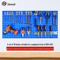 JNL Pegboard Hardware Tool Hook Set