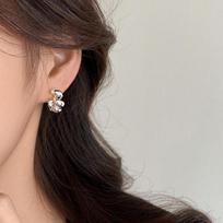 Korean Style Croissant Twist Rope Earrings for Women