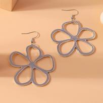 Fashion Alloy Hollow Out Flower Drop Earrings for Women Dangle Earrings Girls Party Holiday Jewelry Gifts