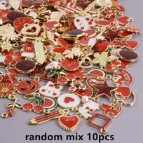 Red Oil Drop Different Style Random Mix Fruit Heart Flower Bulk Charm For Jewelry Making Bracelets Necklace Keychain DIY Pendant