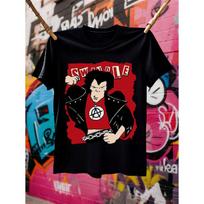 Humorous T-Shirts with Short Graphics, Edgy Punk Swindle Design, Sid'S Bold Graphic Tee, Crew Neck, Short Sleeves, Vintage Look, Suitable for All S